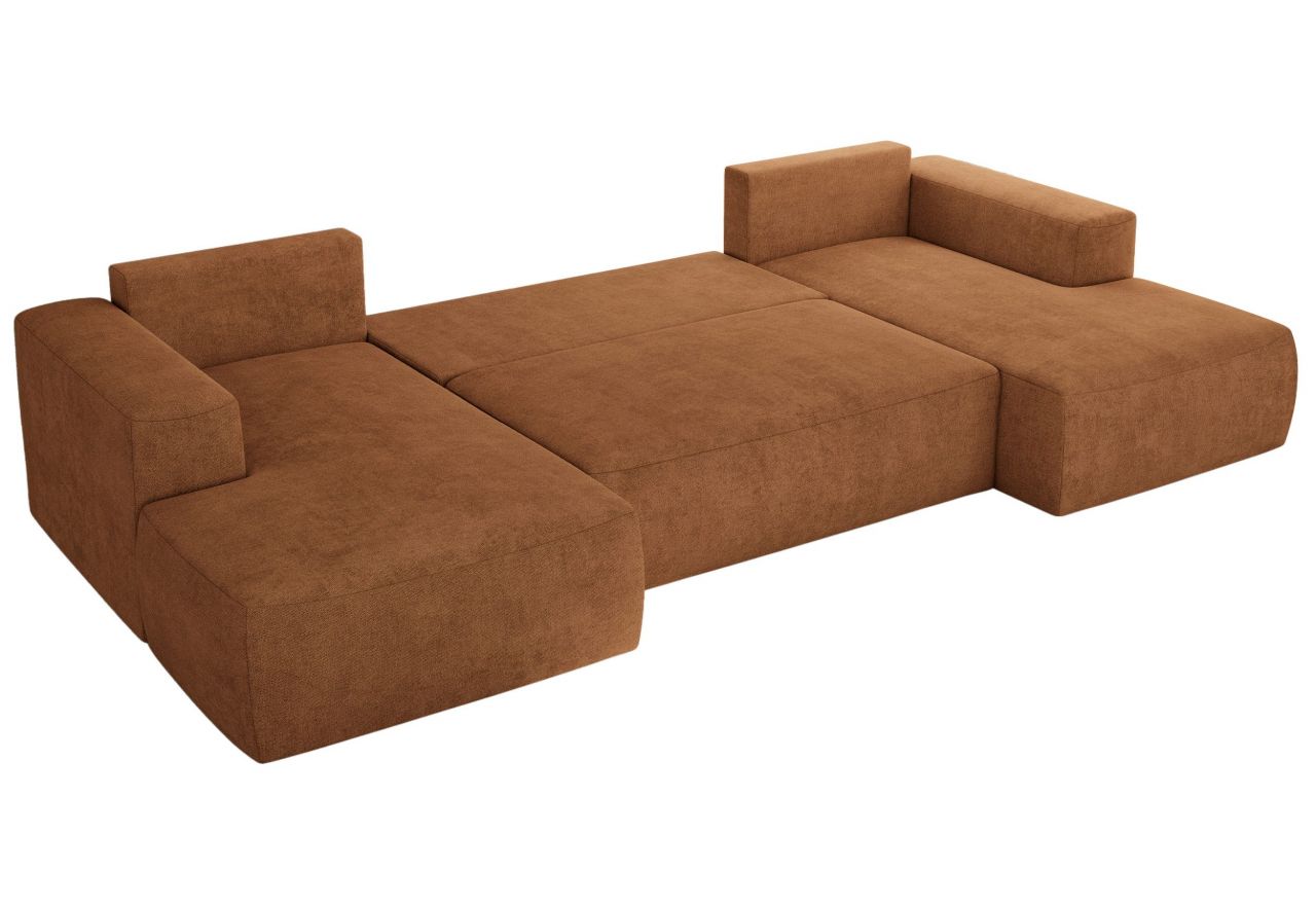 Narożnik TRENTINO U - uniwersalny - pomarańczowy, struktura