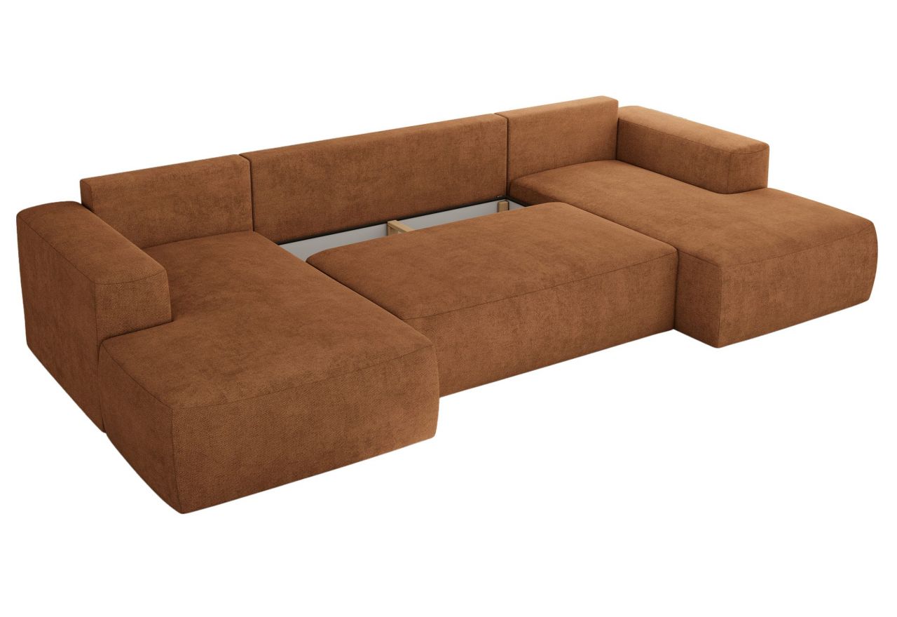 Narożnik TRENTINO U - uniwersalny - pomarańczowy, struktura