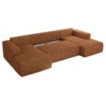 Narożnik TRENTINO U - uniwersalny - pomarańczowy, struktura