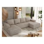 Narożnik TRENTINO U - uniwersalny - beżowy, struktura