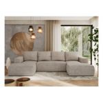 Narożnik TRENTINO U - uniwersalny - beżowy, struktura