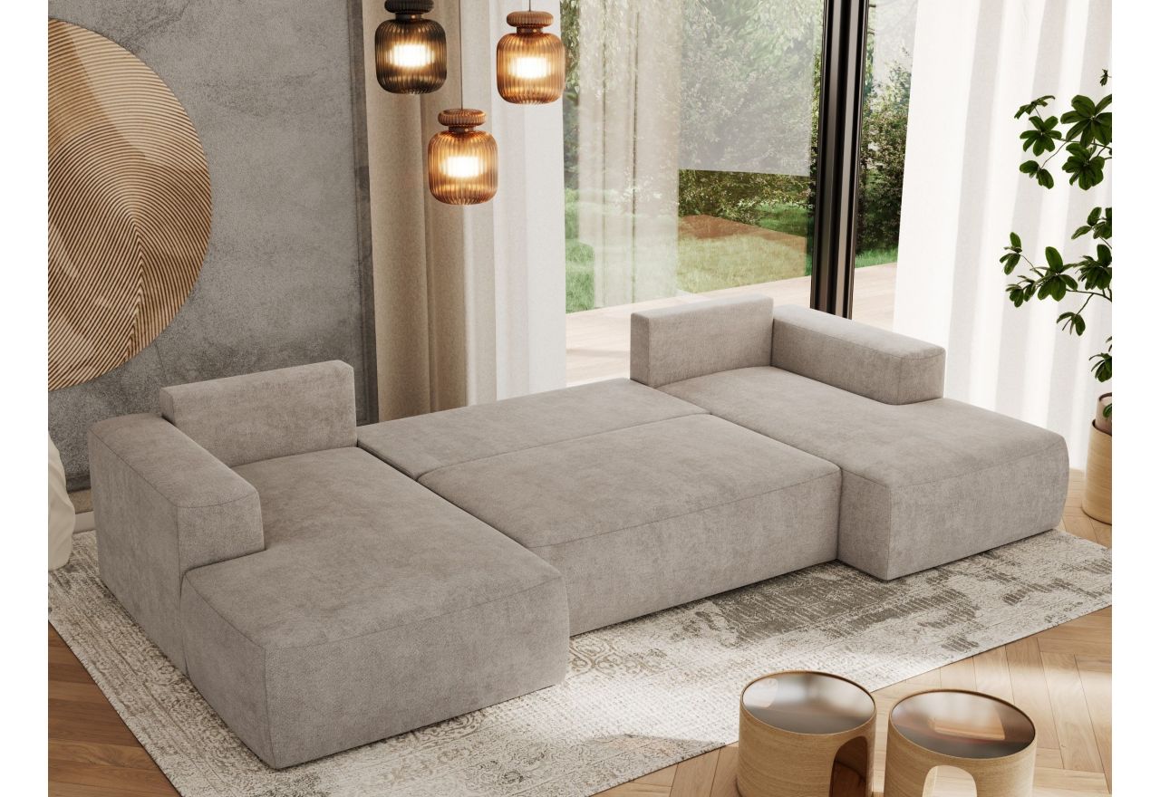 Narożnik TRENTINO U - uniwersalny - beżowy, struktura