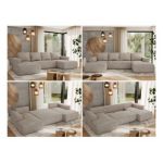 Narożnik TRENTINO U - uniwersalny - beżowy, struktura