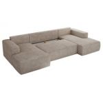 Narożnik TRENTINO U - uniwersalny - beżowy, struktura