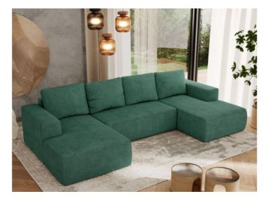 Narożnik TRENTINO U - uniwersalny - ciemnozielony, struktura