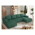 Narożnik TRENTINO U - uniwersalny - ciemnozielony, struktura