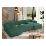 Narożnik TRENTINO U - uniwersalny - ciemnozielony, struktura