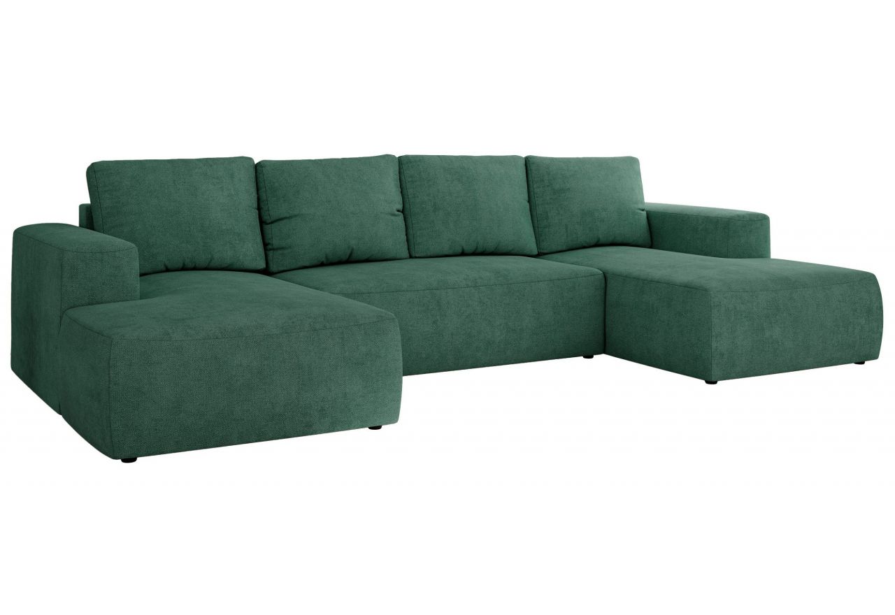 Narożnik TRENTINO U - uniwersalny - ciemnozielony, struktura