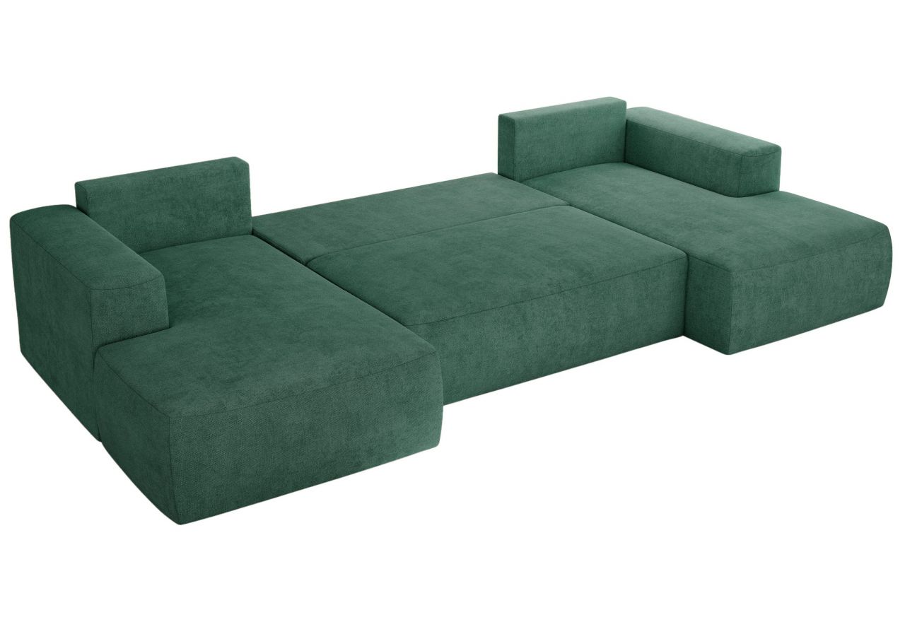 Narożnik TRENTINO U - uniwersalny - ciemnozielony, struktura