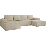 Narożnik TRENTINO U - uniwersalny - beżowy, welwet