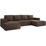 Narożnik TRENTINO U - uniwersalny - brązowy, welwet