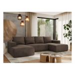 Narożnik TRENTINO U - uniwersalny - brązowy, welwet