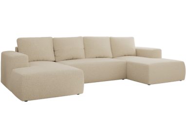 Narożnik TRENTINO U - uniwersalny - kremowy, boucle