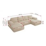 Narożnik TRENTINO U - uniwersalny - kremowy, boucle