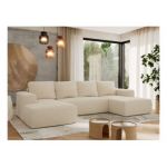 Narożnik TRENTINO U - uniwersalny - kremowy, boucle