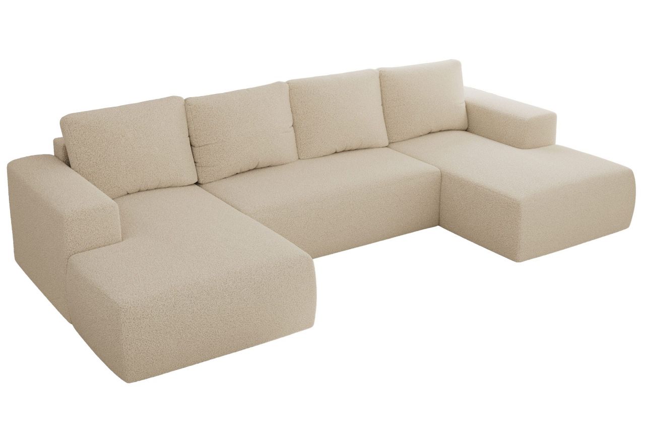 Narożnik TRENTINO U - uniwersalny - kremowy, boucle