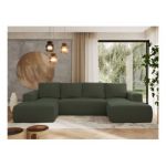 Narożnik TRENTINO U - uniwersalny - zielony, boucle