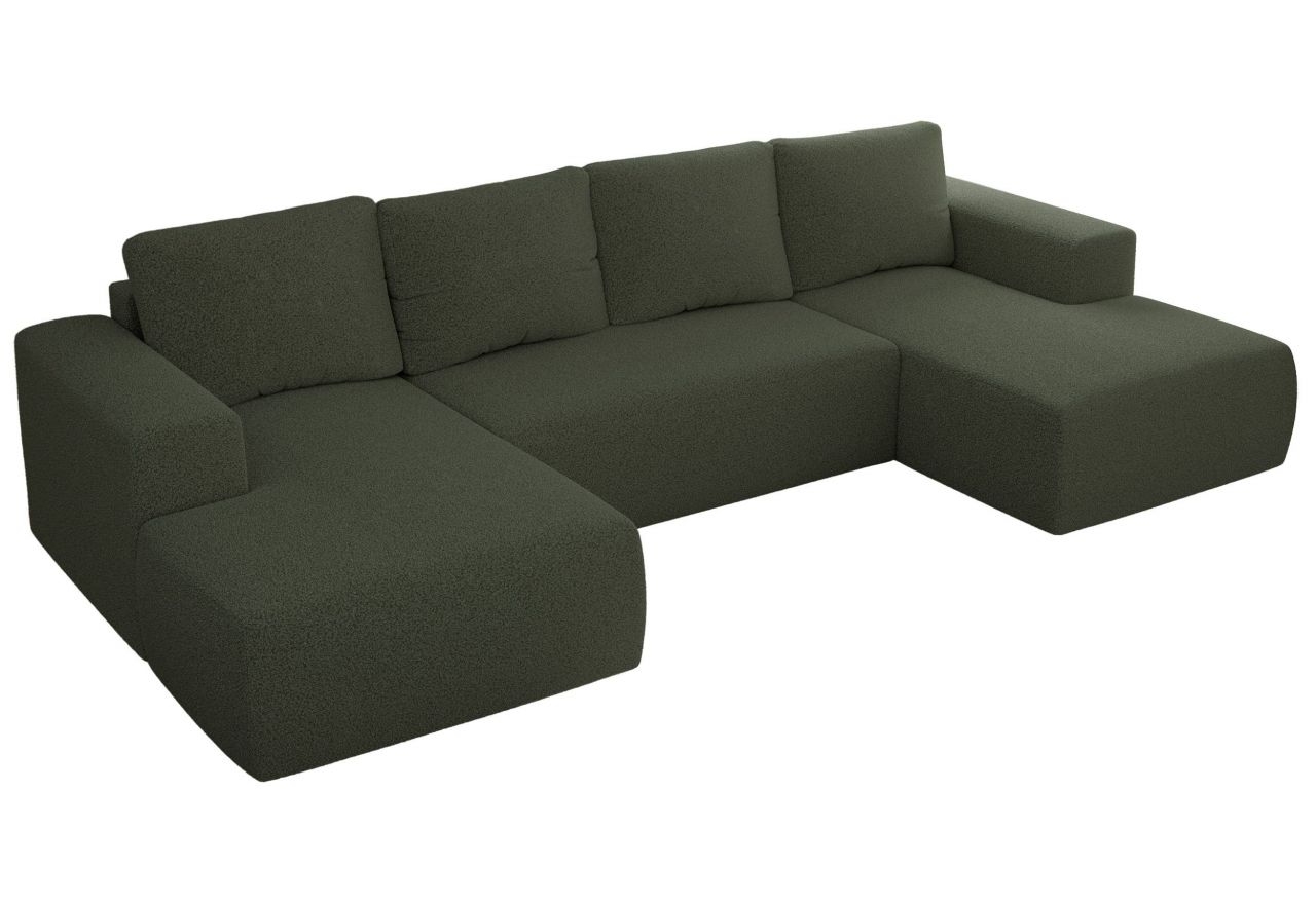 Narożnik TRENTINO U - uniwersalny - zielony, boucle