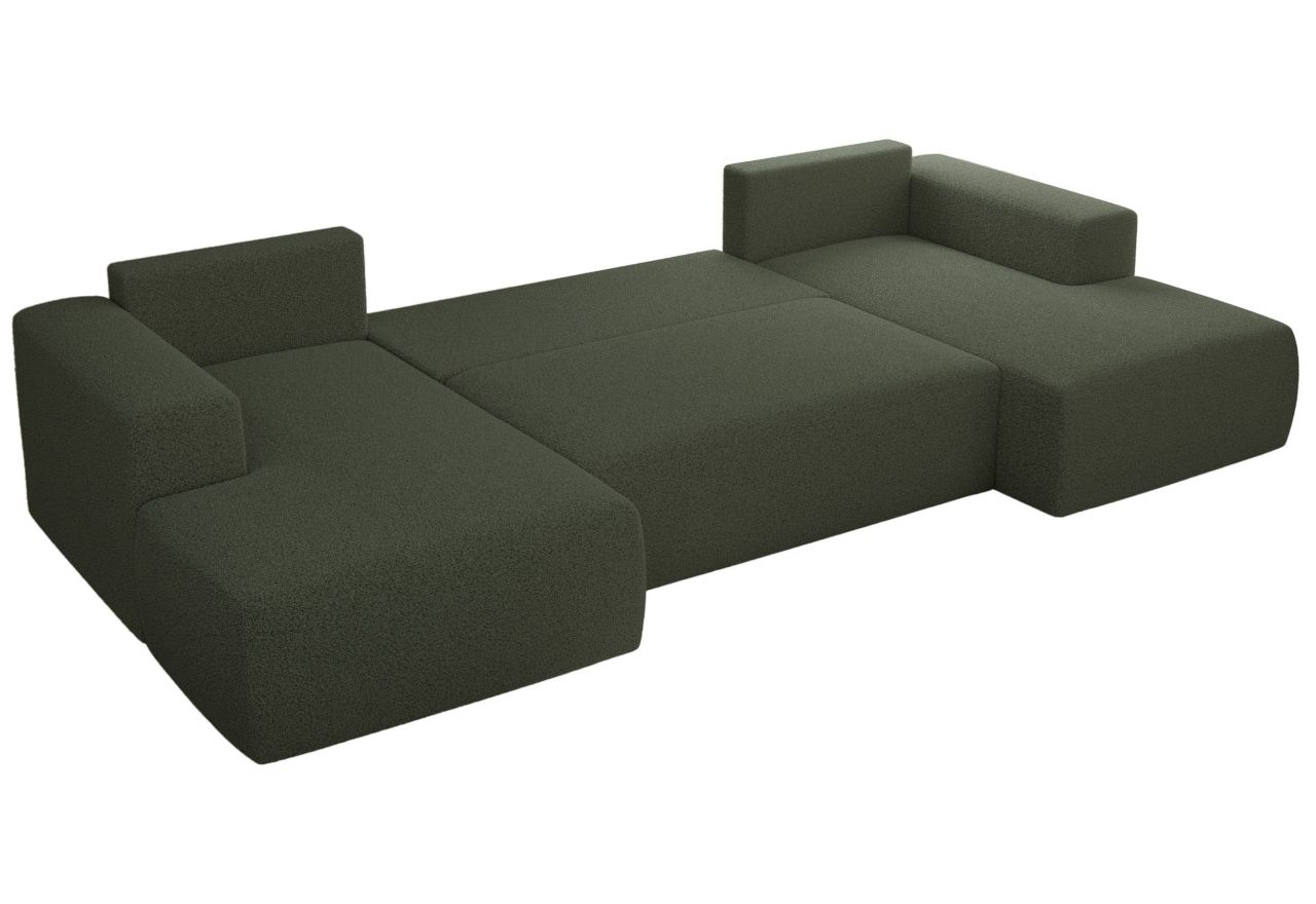 Narożnik TRENTINO U - uniwersalny - zielony, boucle