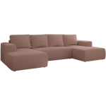 Narożnik TRENTINO U - uniwersalny - różowy, boucle