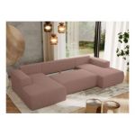 Narożnik TRENTINO U - uniwersalny - różowy, boucle