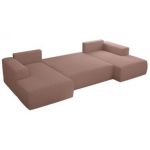 Narożnik TRENTINO U - uniwersalny - różowy, boucle