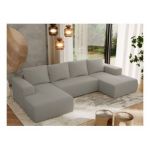 Narożnik TRENTINO U - uniwersalny - jasnoszary, boucle