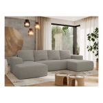 Narożnik TRENTINO U - uniwersalny - jasnoszary, boucle