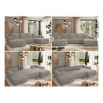 Narożnik TRENTINO U - uniwersalny - jasnoszary, boucle