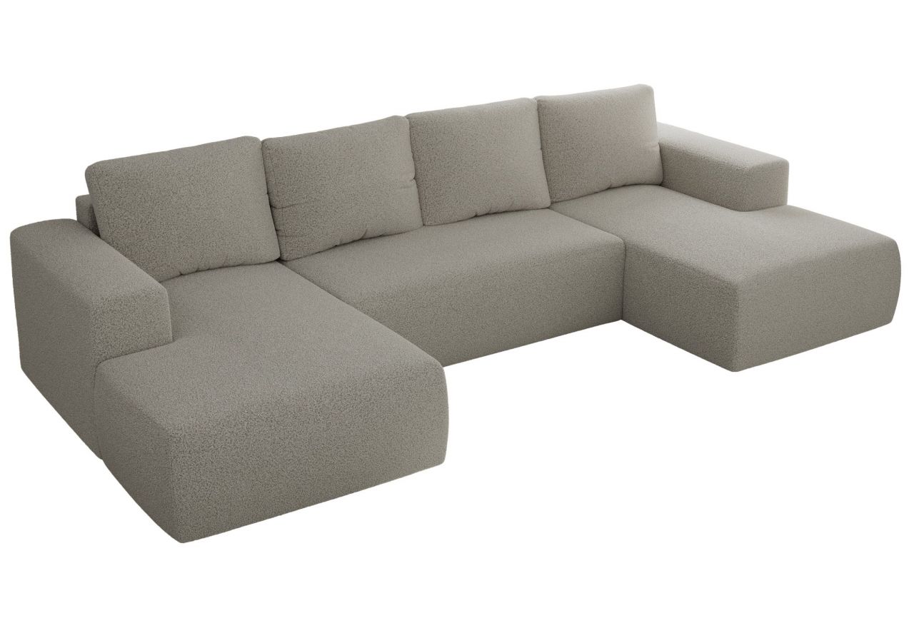 Narożnik TRENTINO U - uniwersalny - jasnoszary, boucle