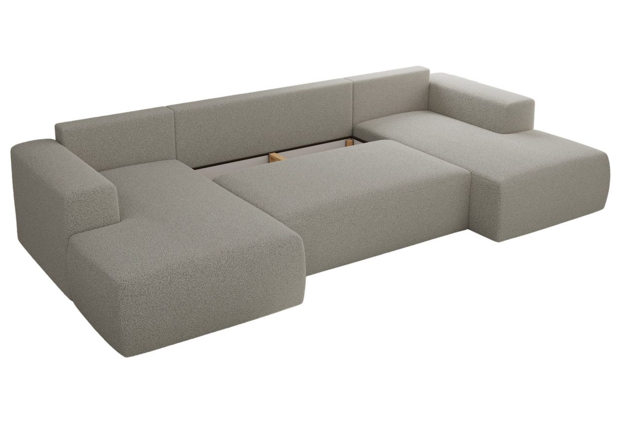 Narożnik TRENTINO U - uniwersalny - jasnoszary, boucle