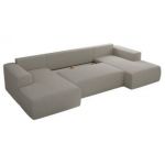 Narożnik TRENTINO U - uniwersalny - jasnoszary, boucle