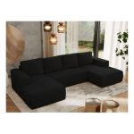 Narożnik TRENTINO U - uniwersalny - czarny, boucle