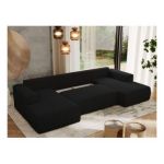 Narożnik TRENTINO U - uniwersalny - czarny, boucle