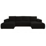 Narożnik TRENTINO U - uniwersalny - czarny, boucle