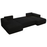 Narożnik TRENTINO U - uniwersalny - czarny, boucle