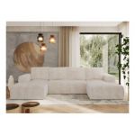 Narożnik TRENTINO U - uniwersalny - beżowy, sztruks