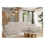 Narożnik TRENTINO U - uniwersalny - beżowy, sztruks