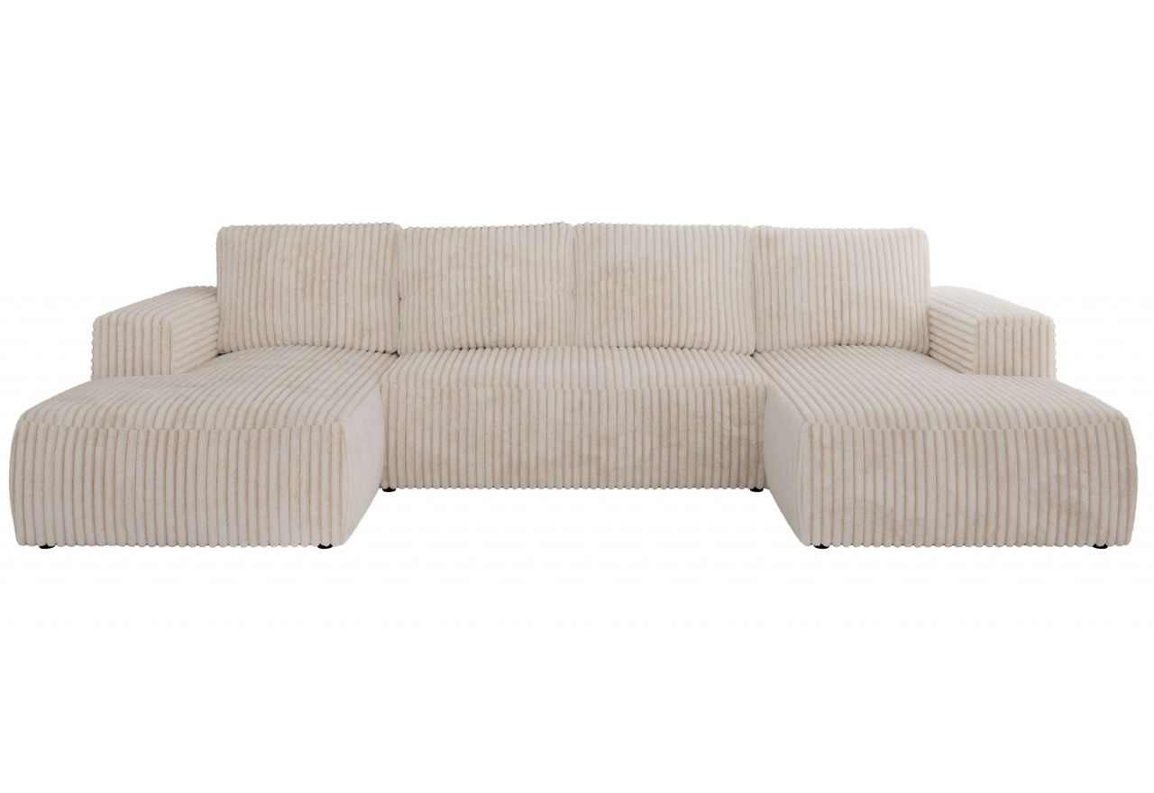 Narożnik TRENTINO U - uniwersalny - beżowy, sztruks