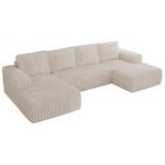 Narożnik TRENTINO U - uniwersalny - beżowy, sztruks