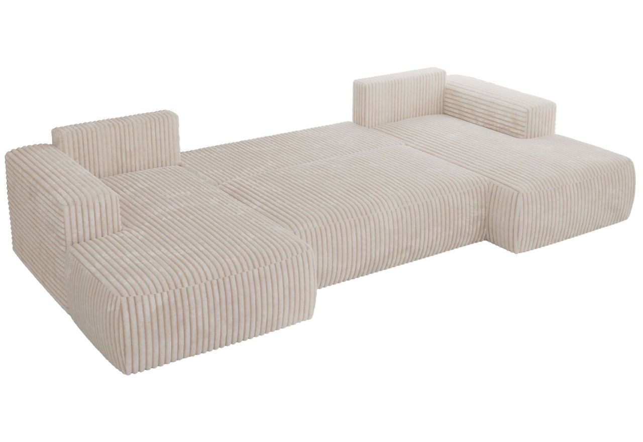 Narożnik TRENTINO U - uniwersalny - beżowy, sztruks