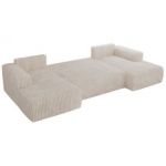 Narożnik TRENTINO U - uniwersalny - beżowy, sztruks