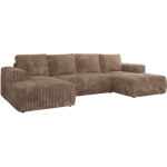 Narożnik TRENTINO U - uniwersalny - brązowy, sztruks