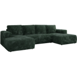 Narożnik TRENTINO U - uniwersalny - zielony, sztruks