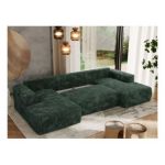 Narożnik TRENTINO U - uniwersalny - zielony, sztruks