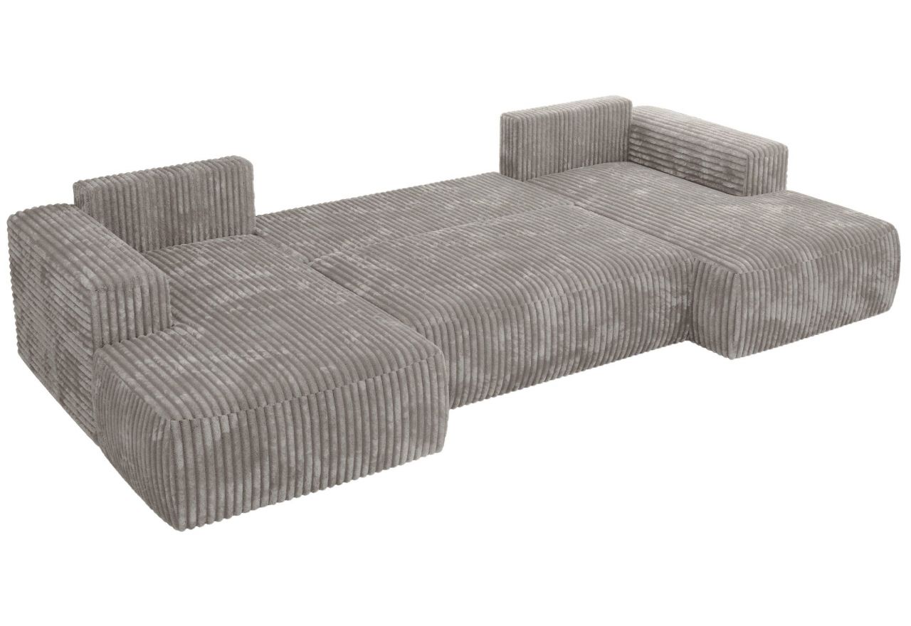 Narożnik TRENTINO U - uniwersalny - jasnoszary, sztruks