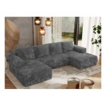 Narożnik TRENTINO U - uniwersalny - szary, sztruks