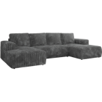 Narożnik TRENTINO U - uniwersalny - szary, sztruks