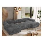 Narożnik TRENTINO U - uniwersalny - szary, sztruks