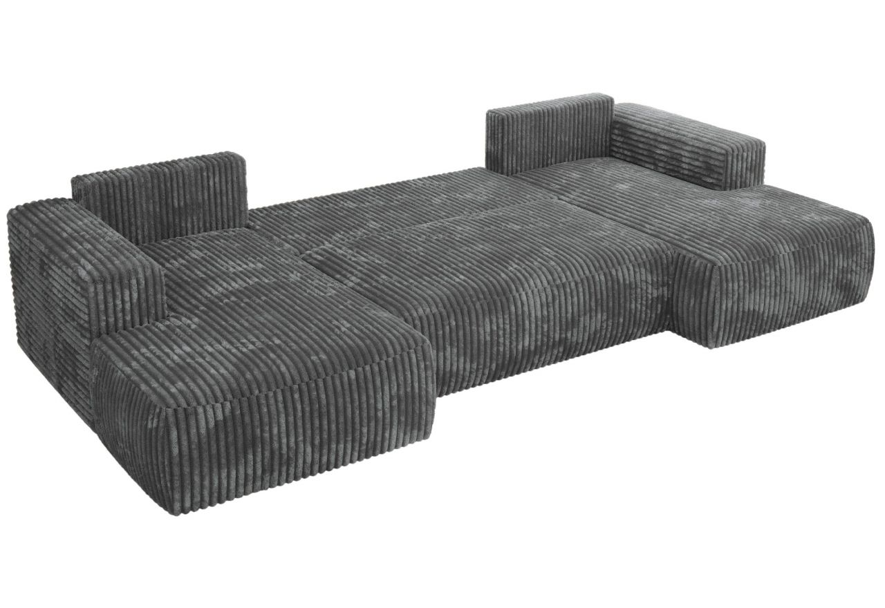 Narożnik TRENTINO U - uniwersalny - szary, sztruks